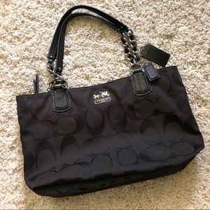 Coach Fabric Zipper Handbag Purse